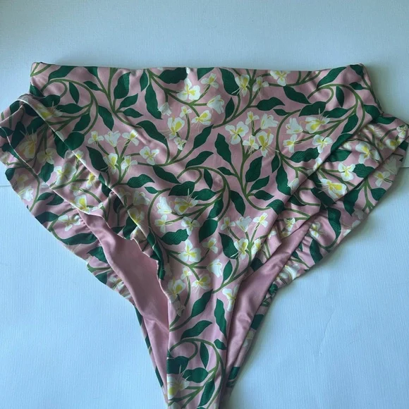 Agua by Agua Bendita Floral Bikini - Pink and Green - Picture 6 of 7